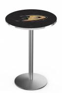 Anaheim Ducks Stainless Steel Bar Table with Round Base