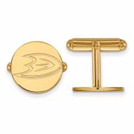Anaheim Ducks Sterling Silver Gold Plated Cuff Links