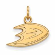 Anaheim Ducks Sterling Silver Gold Plated Extra Small Pendant