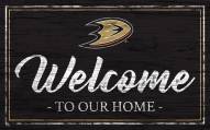 Anaheim Ducks Team Color Welcome Sign