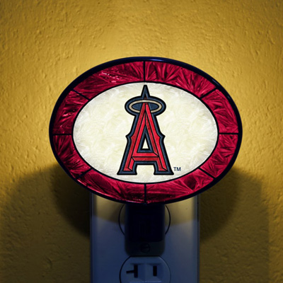 Los Angeles Angels of Anaheim MLB Stained Glass Night Light