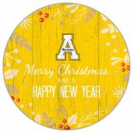 Appalachian State Mountaineers 12" Merry Christmas & Happy New Year Sign