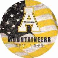 Appalachian State Mountaineers 12" Team Color Flag Circle Sign