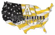 Appalachian State Mountaineers 15" USA Flag Cutout Sign