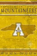 Appalachian State Mountaineers 17" x 26" Coordinates Sign