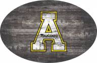 Appalachian State Mountaineers 46" Distressed Wood Oval Sign