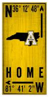 Appalachian State Mountaineers 6" x 12" Coordinates Sign
