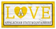 Appalachian State Mountaineers 6" x 12" Love Sign