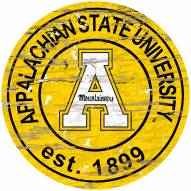 Appalachian State Mountaineers Distressed Round Sign