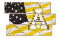 Appalachian State Mountaineers Flag 3 Plank Sign