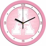 Appalachian State Mountaineers Pink Wall Clock