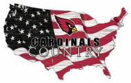 Arizona Cardinals 15" USA Flag Cutout Sign
