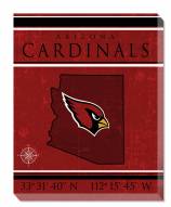 Arizona Cardinals 16" x 20" Coordinates Canvas Print