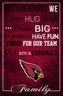 Arizona Cardinals 17" x 26" In This House Sign