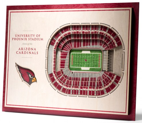 Arizona Cardinals 5-Layer StadiumViews 3D Wall Art