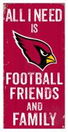 Arizona Cardinals 6" x 12" Friends & Family Sign