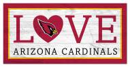 Arizona Cardinals 6" x 12" Love Sign