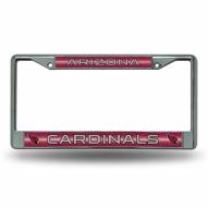 Arizona Cardinals Chrome Glitter License Plate Frame