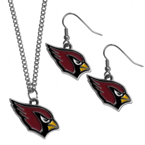 Arizona Cardinals Dangle Earrings & Chain Necklace Set