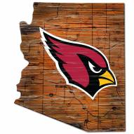 Arizona Cardinals Distressed State with Logo Sign