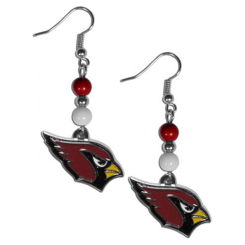 Arizona Cardinals Fan Bead Dangle Earrings