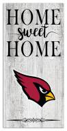 Arizona Cardinals Home Sweet Home Whitewashed 6" x 12" Sign