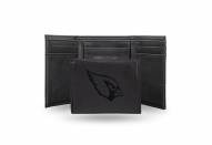 Arizona Cardinals Laser Engraved Black Trifold Wallet