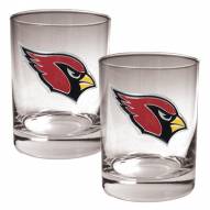 Arizona Cardinals Logo Rocks Glass - Set of 2