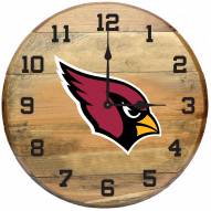 Arizona Cardinals Oak Barrel Clock