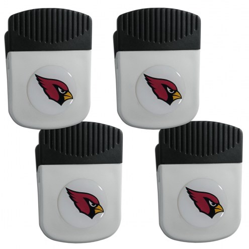 Arizona Cardinals 4 Pack Chip Clip Magnet with Bottle Opener