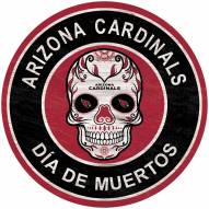 Arizona Cardinals Sugar Skull 12" Circle Sign