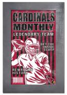 Arizona Cardinals Team Monthly 11" x 19" Framed Sign