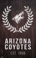 Arizona Coyotes 11" x 19" Laurel Wreath Sign