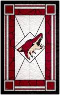 Arizona Coyotes 11" x 19" Stained Glass Sign