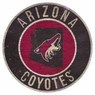 Arizona Coyotes 12" Circle with State Sign