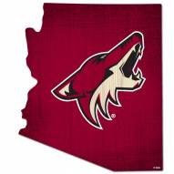 Arizona Coyotes 12" Team Color Logo State Sign