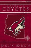 Arizona Coyotes 17" x 26" Coordinates Sign