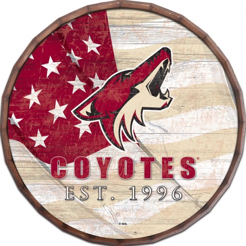 Arizona Coyotes 24&quot; Flag Barrel Top