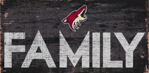 Arizona Coyotes 6&quot; x 12&quot; Family Sign