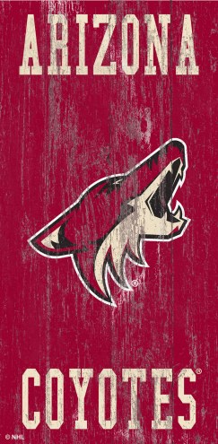 Arizona Coyotes 6&quot; x 12&quot; Heritage Logo Sign