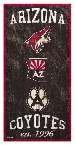 Arizona Coyotes 6&quot; x 12&quot; Heritage Sign