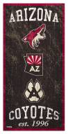 Arizona Coyotes 6" x 12" Heritage Sign