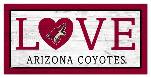 Arizona Coyotes 6&quot; x 12&quot; Love Sign