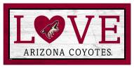 Arizona Coyotes 6" x 12" Love Sign