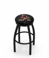 Arizona Coyotes Black Swivel Bar Stool with Accent Ring