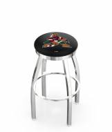Arizona Coyotes Chrome Swivel Bar Stool with Accent Ring