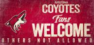 Arizona Coyotes Fans Welcome Sign
