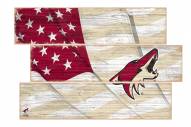 Arizona Coyotes Flag 3 Plank Sign