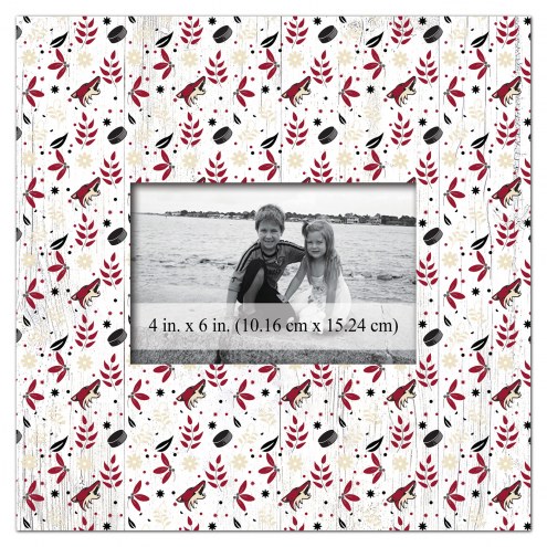 Arizona Coyotes Floral Pattern 10&quot; x 10&quot; Picture Frame