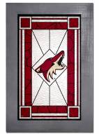 Arizona Coyotes Stained Glass with Frame